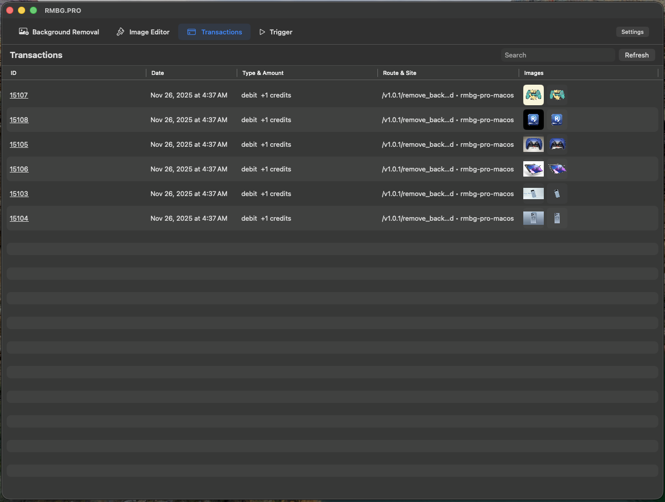 Results Preview in RMBG PRO