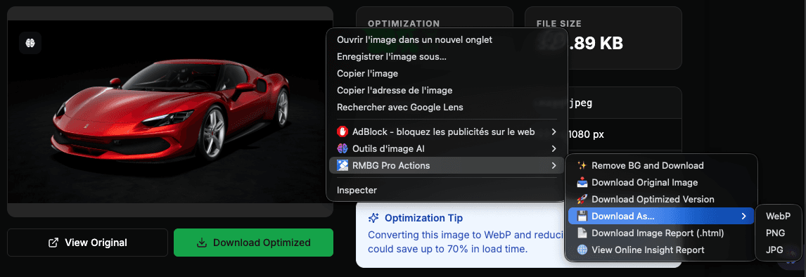 RMBG PRO Chrome Extension - Remove Background with Right Click