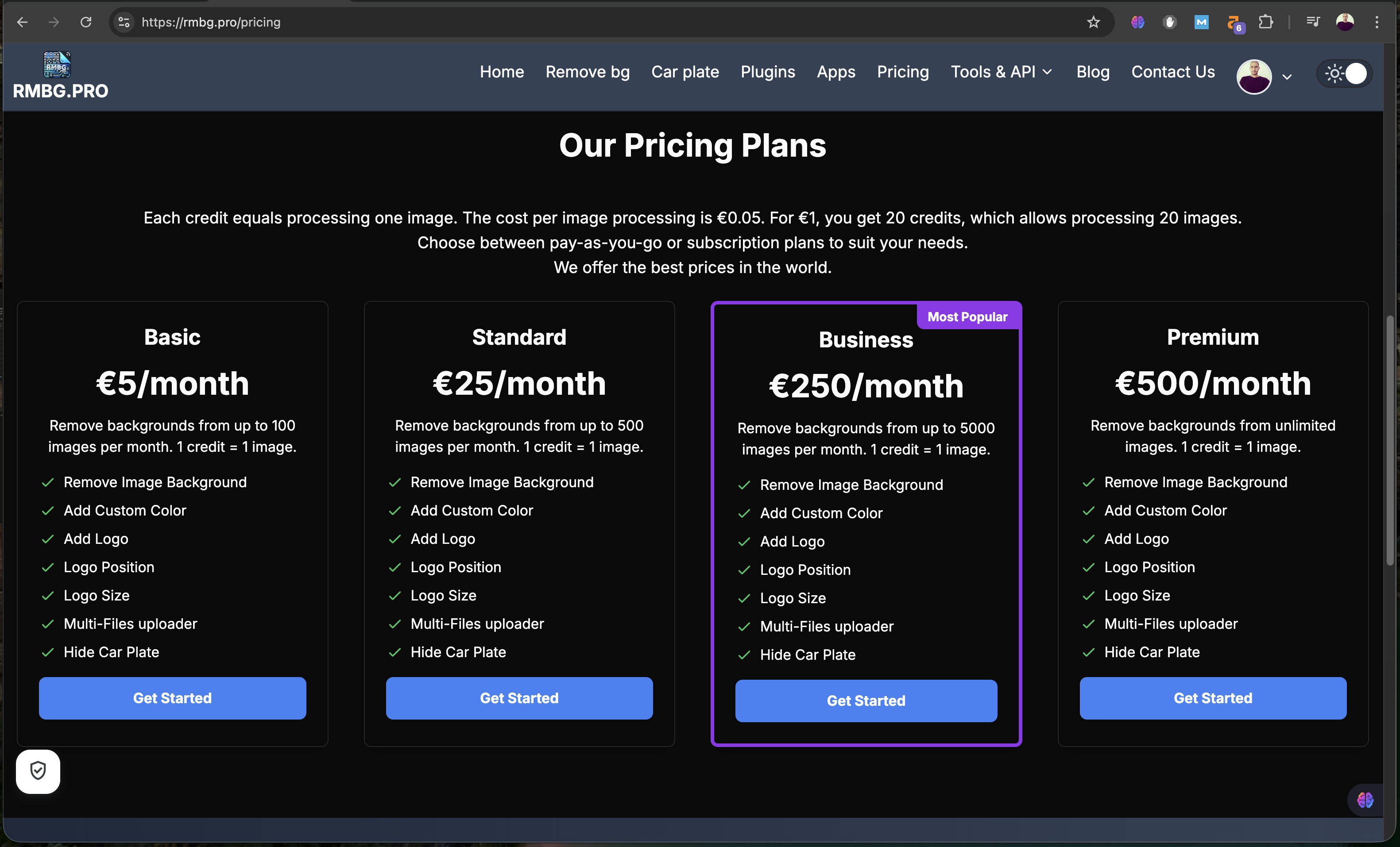 RMBG.PRO Checkout Steps: Buy Credits Guide