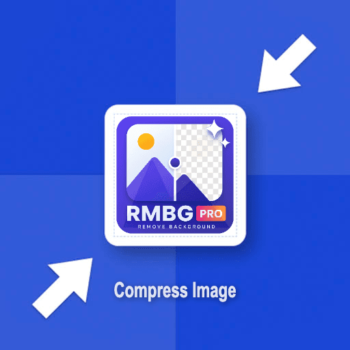 RMBG.PRO image editor interface showing compression workflow